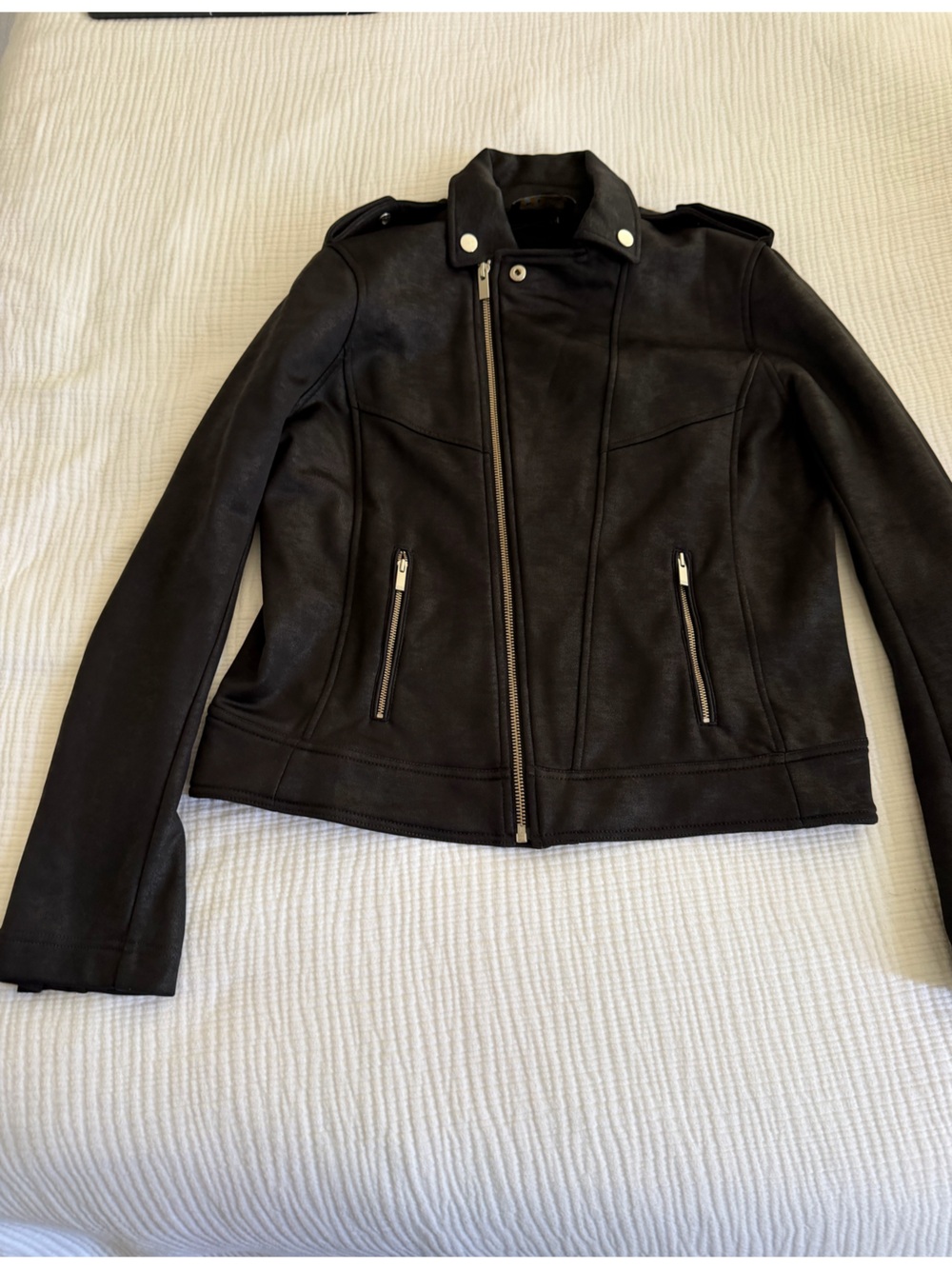 The Kooples Sport Black Women’s Zipper Moto Jacket